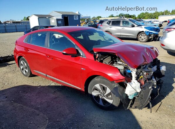 KMHC75LC1KU123261 2019 HYUNDAI IONIQ Красный Передняя правая четверть