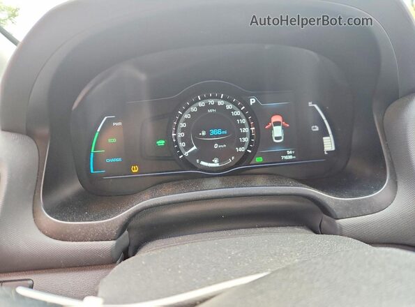 KMHC75LC2JU084551 2018 HYUNDAI IONIQ White Vista del cuadro de instrumentos