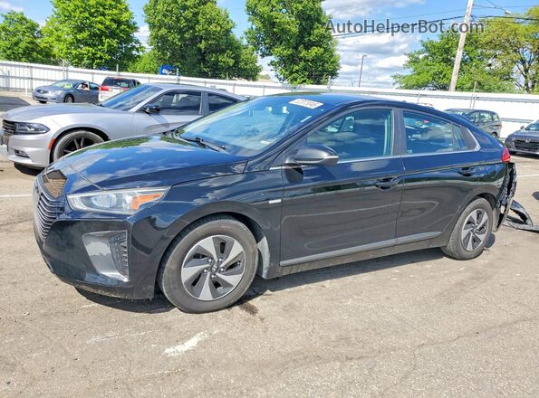 KMHC75LC2KU153949 2019 HYUNDAI IONIQ Черный Передняя левая четверть