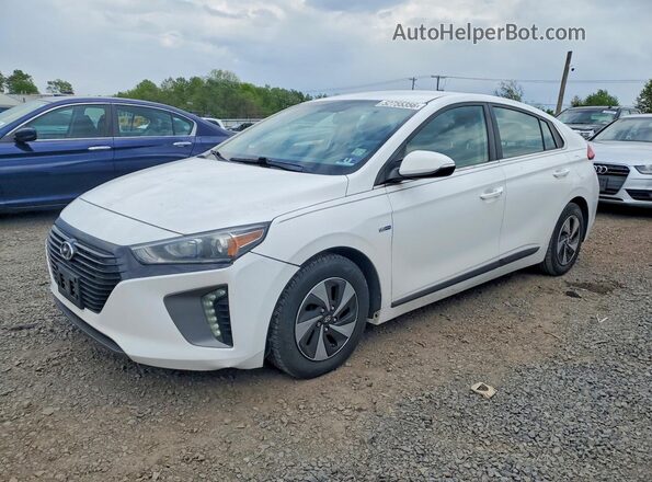 KMHC75LC3HU035403 2017 HYUNDAI IONIQ White Առջևի ձախ երեք քառորդ տեսարան