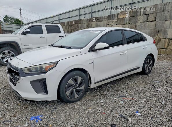 KMHC75LC8HU028348 2017 HYUNDAI IONIQ Белый Передняя левая четверть