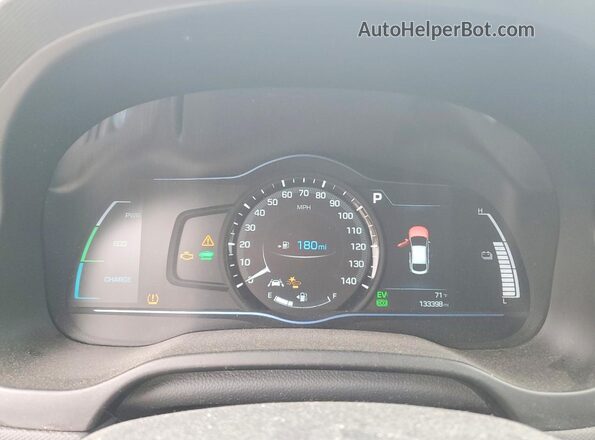 KMHC75LC8HU028348 2017 HYUNDAI IONIQ Белый Вид щитка приборов