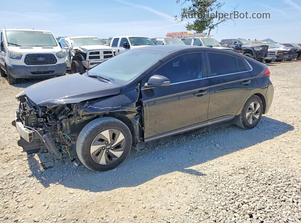 KMHC75LC8KU132166 2019 HYUNDAI IONIQ Черный Передняя левая четверть