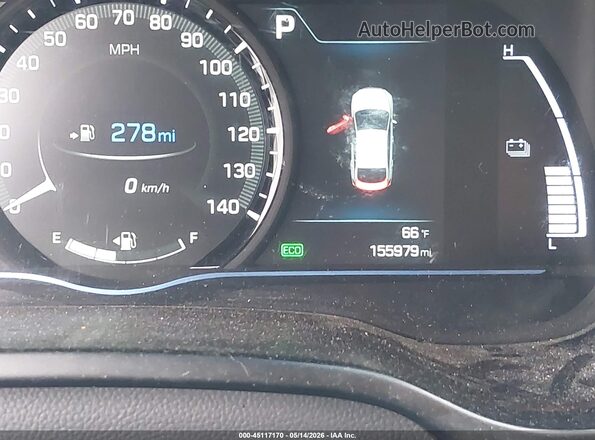 KMHC75LC9JU100034 2018 HYUNDAI IONIQ HYBRID Blue Вид задніх сидінь