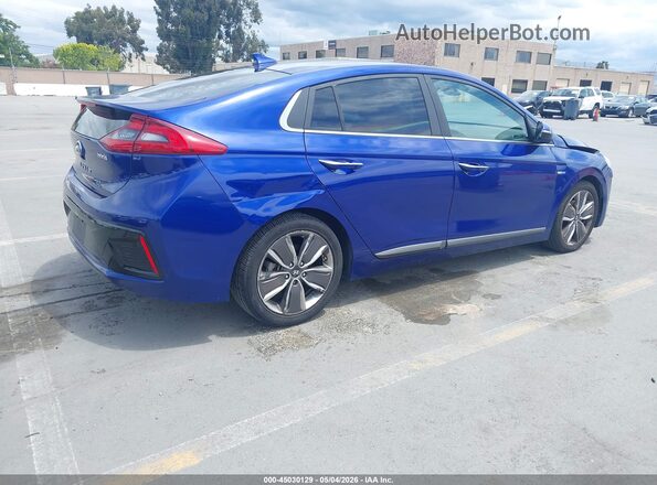 KMHC85LC2KU110466 2019 HYUNDAI IONIQ HYBRID Синий Задняя правая четверть