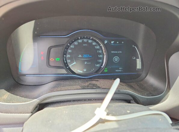 KMHC85LC3HU040727 2017 HYUNDAI IONIQ Silver Սարքավորումների վահանակի տեսք