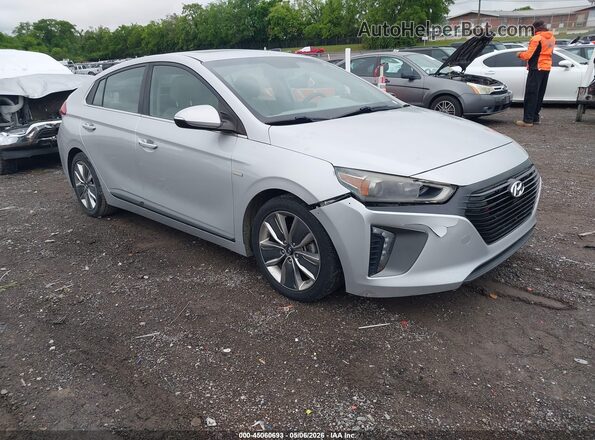 KMHC85LC7HU023591 2017 HYUNDAI IONIQ HYBRID Серебряный Передняя правая четверть