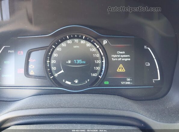 KMHC85LC8HU027066 2017 HYUNDAI IONIQ HYBRID Серебряный Вид задних сидений