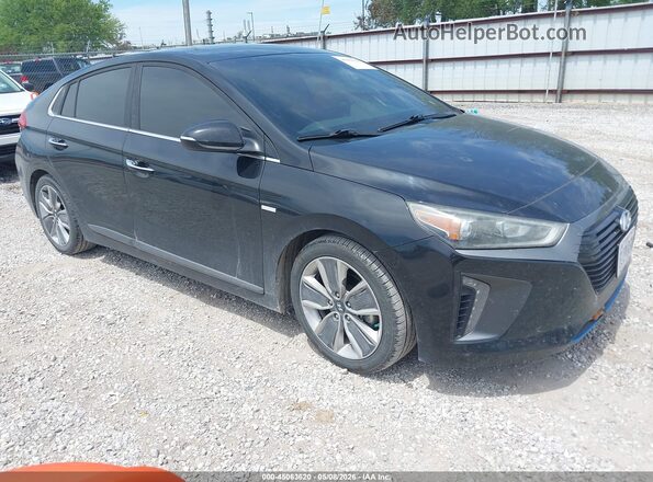 KMHC85LC9JU059840 2018 HYUNDAI IONIQ HYBRID Черный Передняя правая четверть
