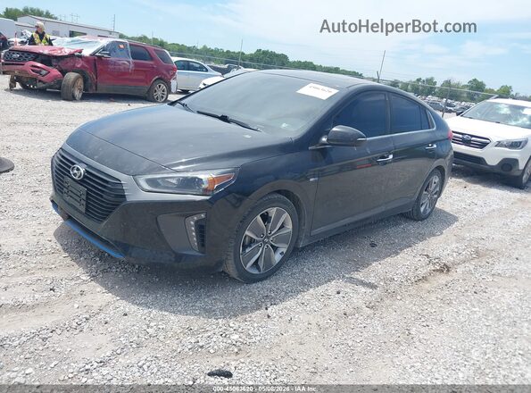 KMHC85LC9JU059840 2018 HYUNDAI IONIQ HYBRID Черный Передняя левая четверть