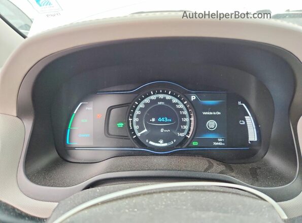 KMHC85LCXJU071687 2018 HYUNDAI IONIQ Белый Вид щитка приборов