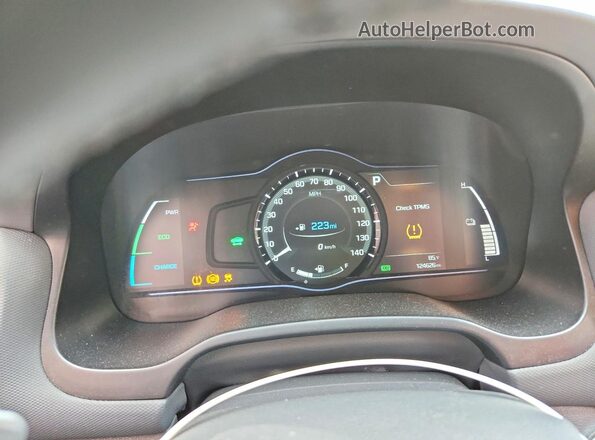 KMHC85LCXJU081765 2018 HYUNDAI IONIQ Gray ხელსაწყოთა პანელის ხედი