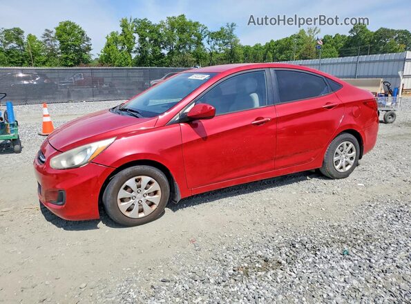 KMHCT4AE0GU020785 2016 HYUNDAI ACCENT Красный Передняя левая четверть