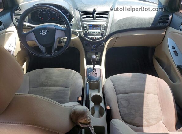KMHCT4AE0HU190985 2017 HYUNDAI ACCENT Бежевый Вид панели приборов