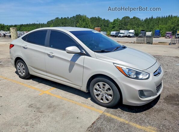 KMHCT4AE0HU190985 2017 HYUNDAI ACCENT Бежевый Передняя правая четверть