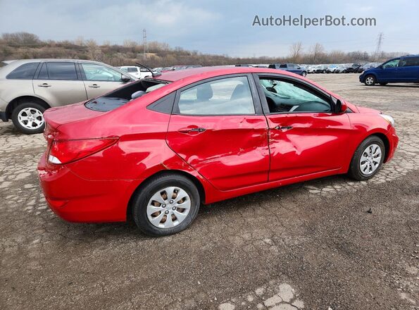 KMHCT4AE0HU240994 2017 HYUNDAI ACCENT Красный Задняя правая четверть