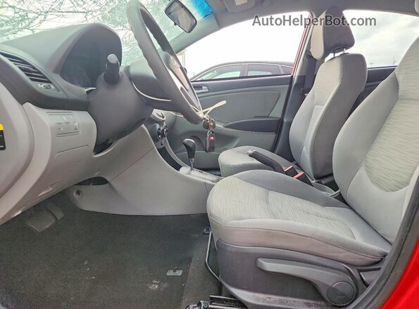KMHCT4AE0HU240994 2017 HYUNDAI ACCENT Красный Вид салона спереди