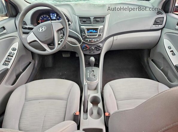 KMHCT4AE0HU240994 2017 HYUNDAI ACCENT Красный Вид панели приборов