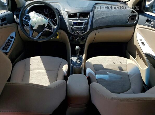 KMHCT4AE1GU162742 2016 HYUNDAI ACCENT Белый Вид панели приборов