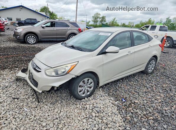 KMHCT4AE1GU967091 2016 HYUNDAI ACCENT Бежевый Передняя левая четверть
