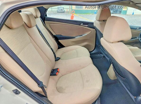 KMHCT4AE1GU967091 2016 HYUNDAI ACCENT Бежевый Вид задних сидений