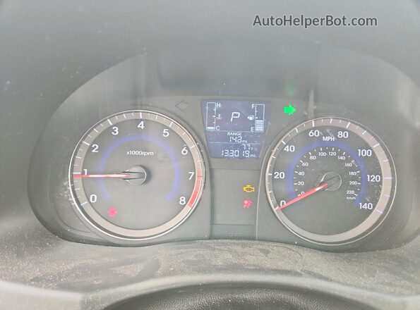 KMHCT4AE1GU967091 2016 HYUNDAI ACCENT Бежевый Вид щитка приборов