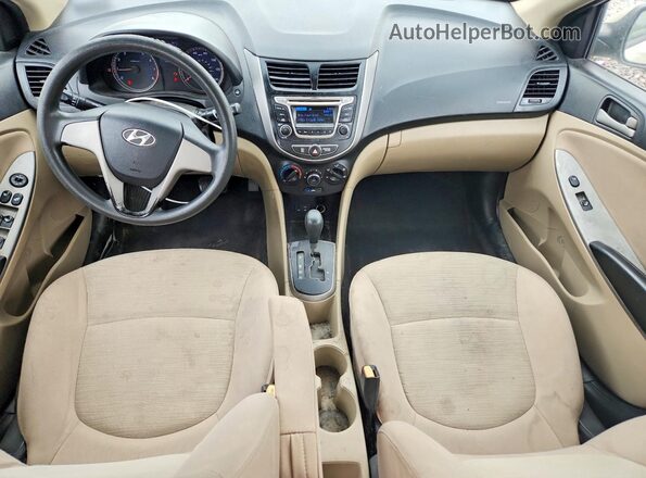 KMHCT4AE1GU967091 2016 HYUNDAI ACCENT Бежевый Вид панели приборов