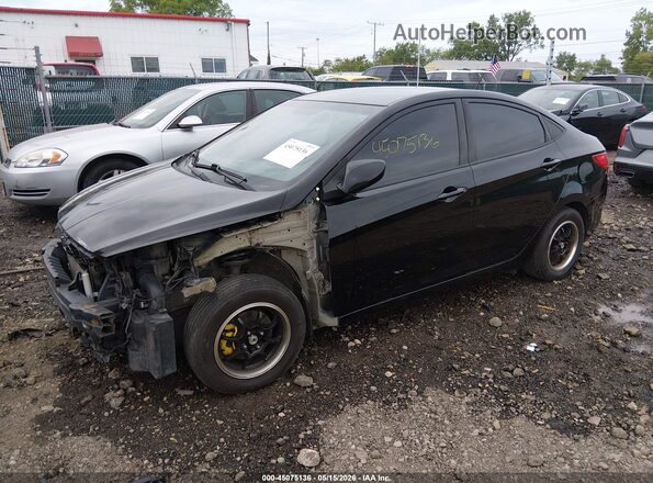 KMHCT4AE2GU134951 2016 HYUNDAI ACCENT Black წინა მარცხენა ხედი სამი მეოთხედიდან