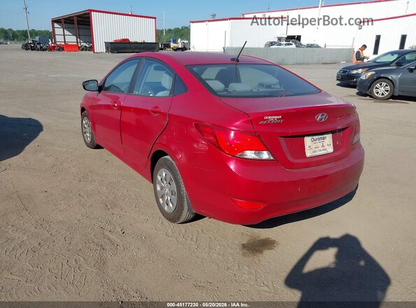 KMHCT4AE2GU135131 2016 HYUNDAI ACCENT Red Հետևի ձախ