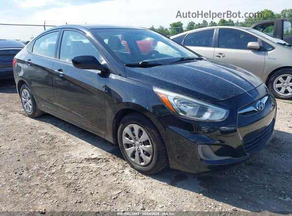 KMHCT4AE2GU955452 2016 HYUNDAI ACCENT Black Przód prawy