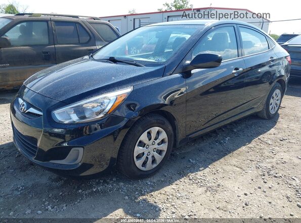 KMHCT4AE2GU955452 2016 HYUNDAI ACCENT Black Przód lewy