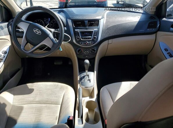 KMHCT4AE2GU983560 2016 HYUNDAI ACCENT Beige Widok deski rozdzielczej