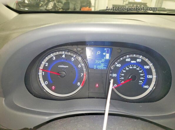 KMHCT4AE2HU294605 2017 HYUNDAI ACCENT Белый Вид щитка приборов