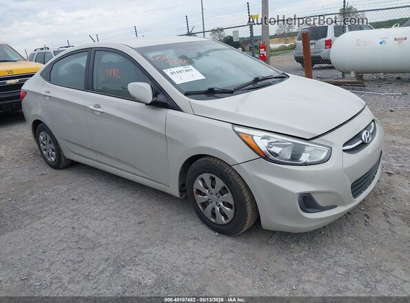 KMHCT4AE4GU002922 2016 HYUNDAI ACCENT Cream Przód prawy