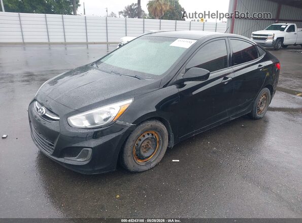 KMHCT4AE4GU144087 2016 HYUNDAI ACCENT Черный Передняя левая четверть