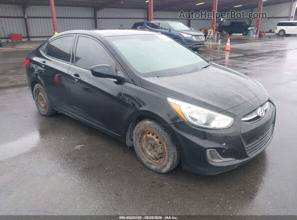 KMHCT4AE4GU144087 2016 HYUNDAI ACCENT Черный Передняя правая четверть