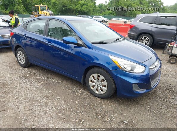 KMHCT4AE4GU145904 2016 HYUNDAI ACCENT Blue წინა მარჯვენა