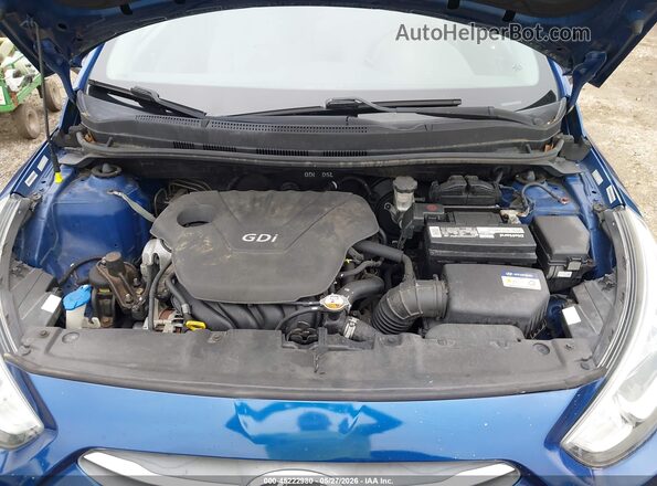 KMHCT4AE4GU145904 2016 HYUNDAI ACCENT Blue უკანა ხედი