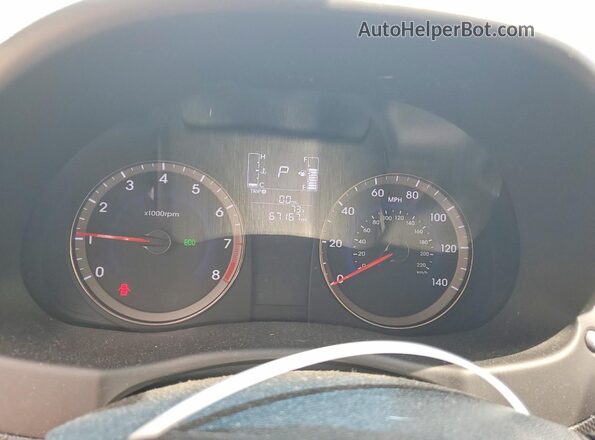 KMHCT4AE4GU973144 2016 HYUNDAI ACCENT Белый Вид щитка приборов