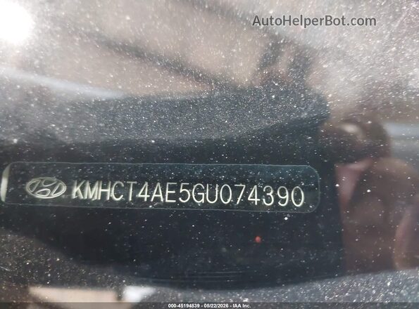 KMHCT4AE5GU074390 2016 HYUNDAI ACCENT White Widok komory silnika