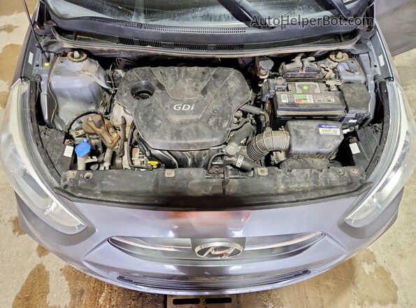 KMHCT4AE5GU075233 2016 HYUNDAI ACCENT Серый Вид задней части салона