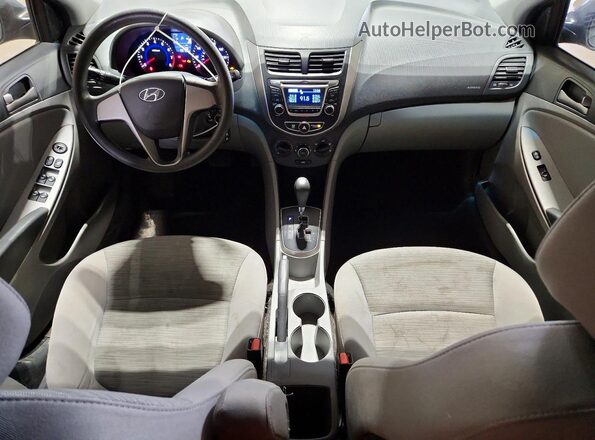 KMHCT4AE5GU075233 2016 HYUNDAI ACCENT Серый Вид панели приборов