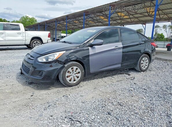 KMHCT4AE5GU082568 2016 HYUNDAI ACCENT Black Առջևի ձախ երեք քառորդ տեսարան