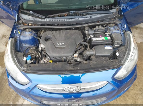 KMHCT4AE5GU118016 2016 HYUNDAI ACCENT Blue უკანა ხედი