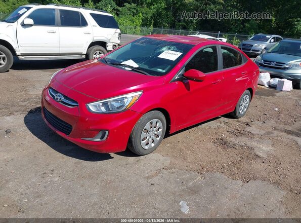 KMHCT4AE6HU236044 2017 HYUNDAI ACCENT Red Przód lewy