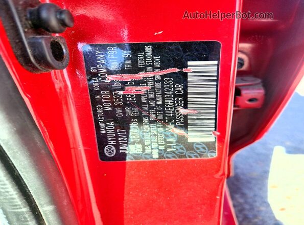 KMHCT4AE6HU342333 2017 HYUNDAI ACCENT Красный Вид подкапотного пространства