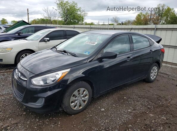 KMHCT4AE7GU969122 2016 HYUNDAI ACCENT Black Przód lewy