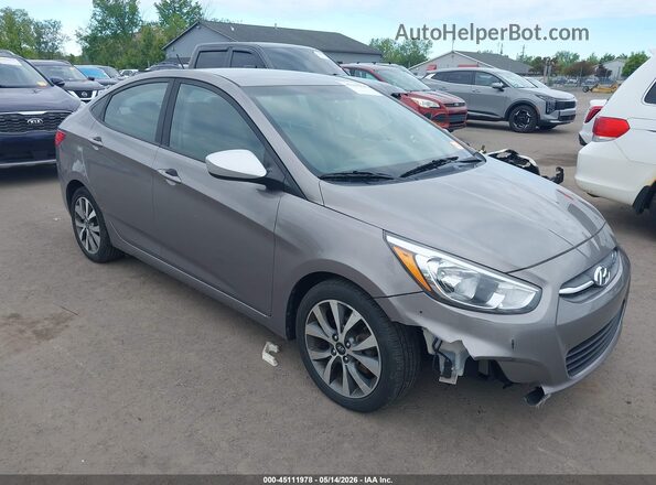 KMHCT4AE8HU364205 2017 HYUNDAI ACCENT Серый Передняя правая четверть