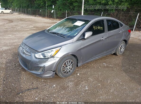 KMHCT4AEXGU099009 2016 HYUNDAI ACCENT Gray წინა მარცხენა ხედი სამი მეოთხედიდან