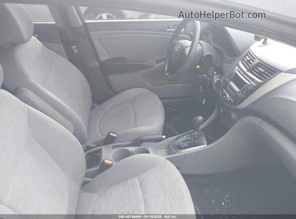 KMHCT4AEXGU099009 2016 HYUNDAI ACCENT Gray წინა სალონის ხედი